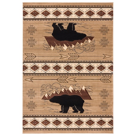 United Weavers Of America Cottage Timberland Beige Area Rectangle Rug 5 ft. 3 in. x 7 ft. 6 in. 2055 41826 69